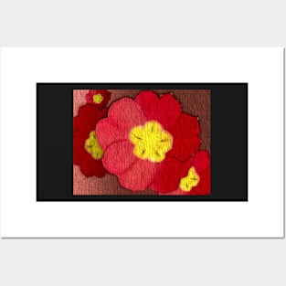 Red Evening Primrose Posters and Art